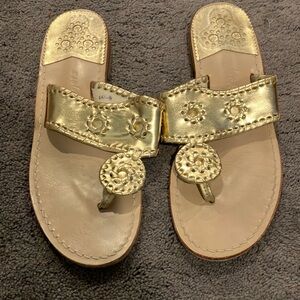 Authentic gold Jack Rogers sandals